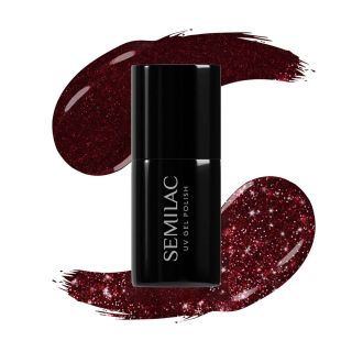 Semilac UV Nagellack #393 Sparkling Black Cherry