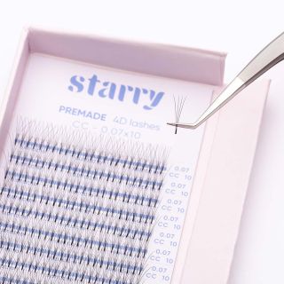 4D Fertigfächer C 0,05 (384 Fächer)0 Starry Wimpern