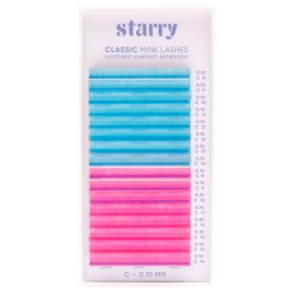Neonwimpern Blau / Pink C 0,1 x 8-14mm0 Starry Wimpern