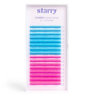 Neonwimpern Blau / Pink D 0,1 MIX 7-13mm