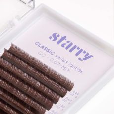 Braune Wimpern D 0,07  MIX 7-14mm0 Starry Wimpern